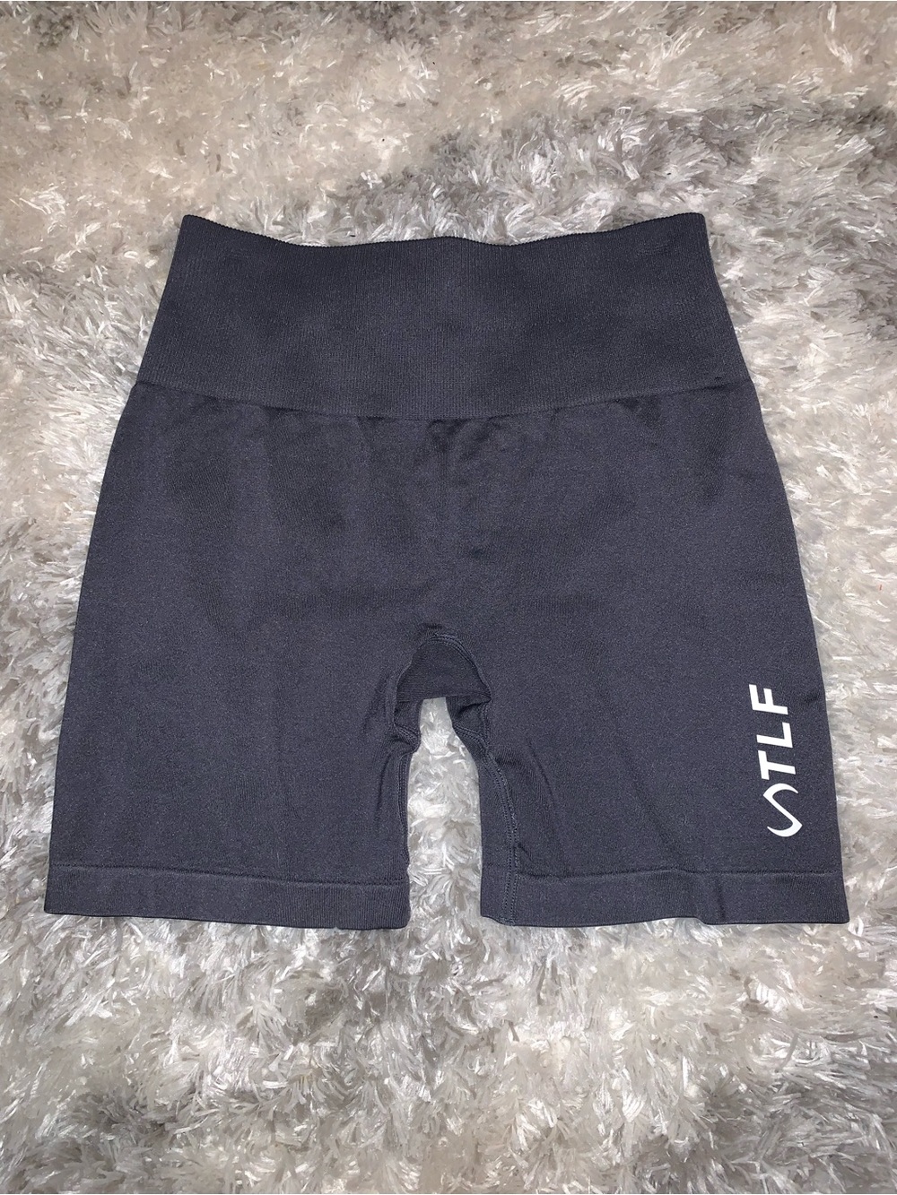 VTLF Women's Black High-Waist Athletic Bike Shorts